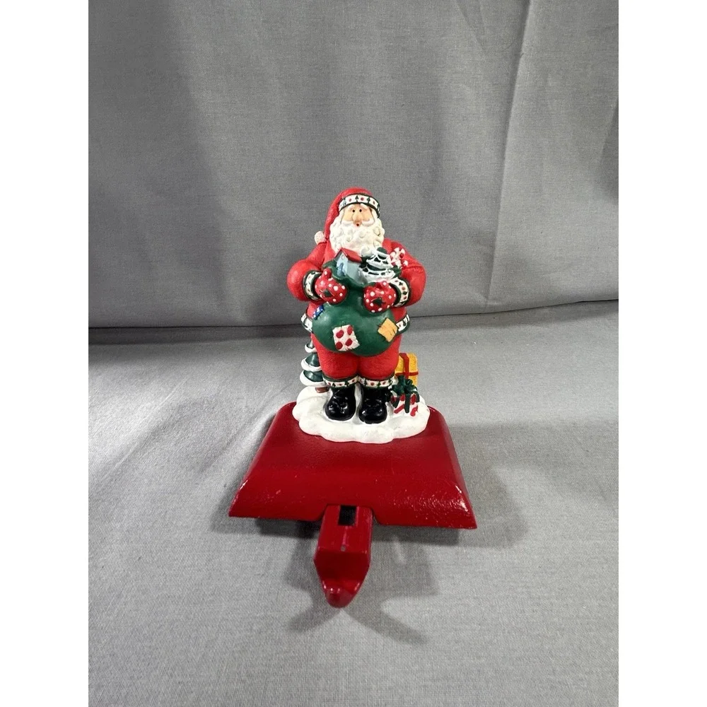 Vintage 1996 Potpourri Press Santa stocking hanger 4.5